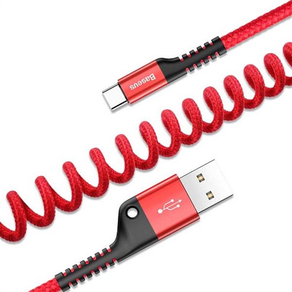 کابل تبدیل USB به USB Type-C باسئوس مدل Fish Eye Spring طول یک متر